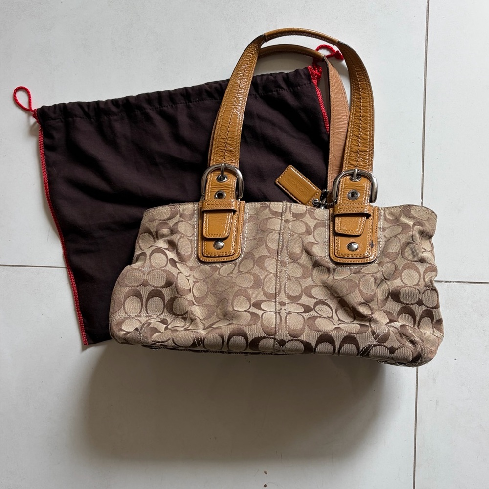 COACH Y2K Signature Soho Brown Bag